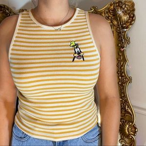 Disney Goofy Striped Razorback Crop Top!